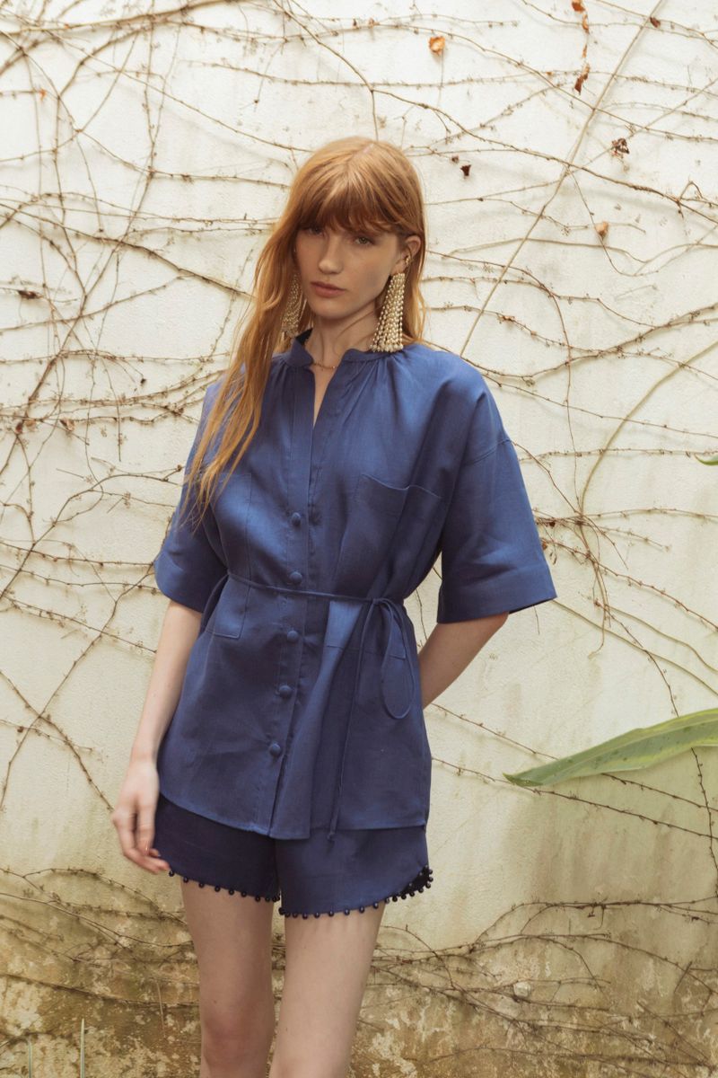 camisa prado azul