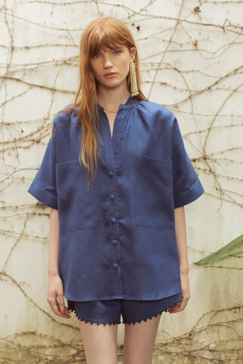 camisa prado azul