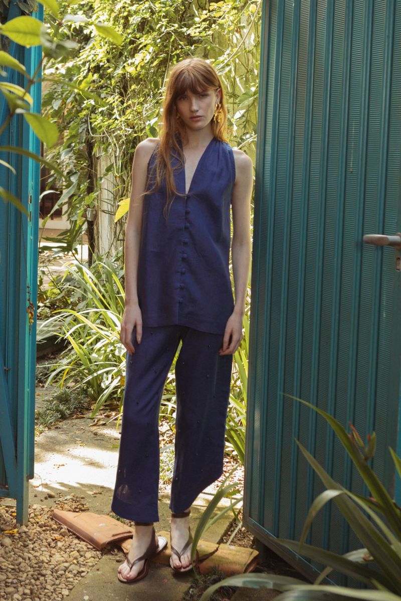 blusa prado azul
