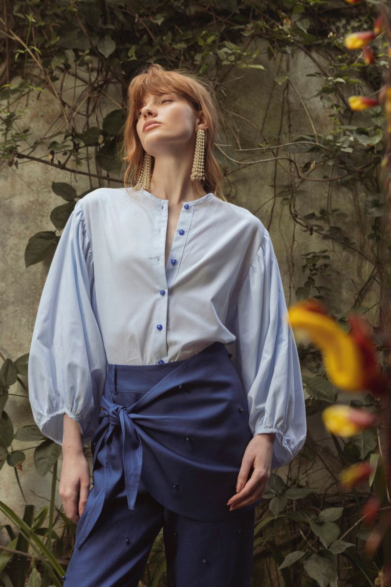 camisa marcela azul