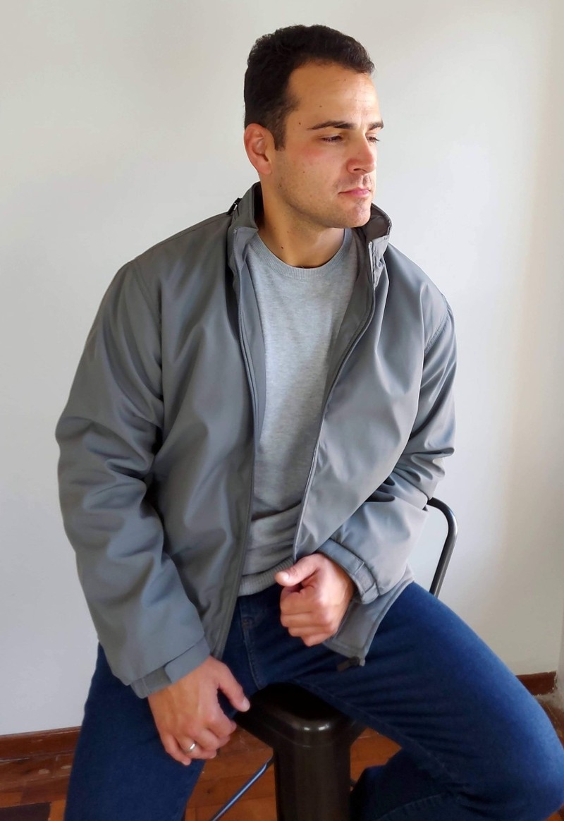 Jaqueta masculina forro peluciado Barcly | Cinza 