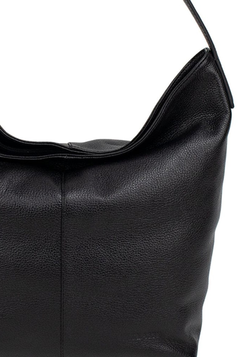 Bolsa hobo couro Classe | Preto 