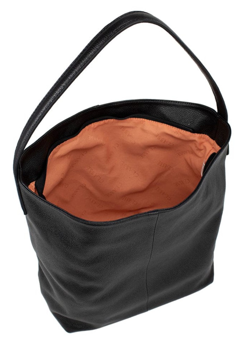 Bolsa hobo couro Classe | Preto 