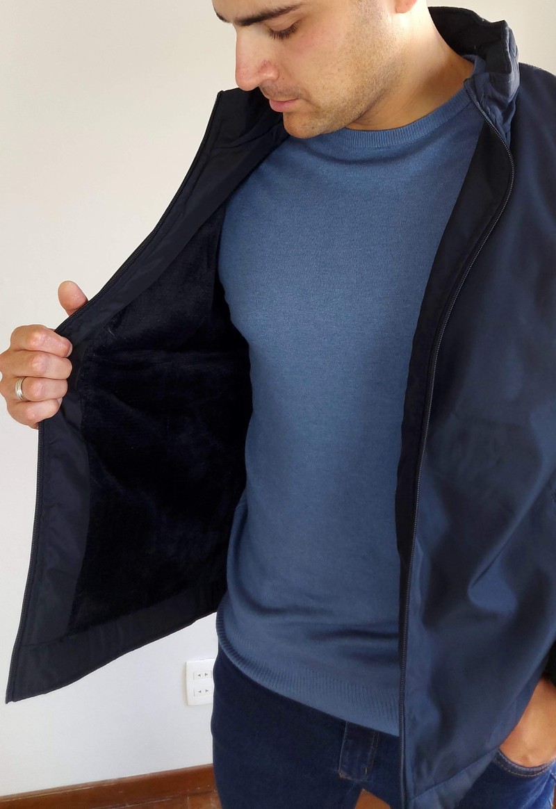 Jaqueta masculina forro peluciado Barcly | Marinho