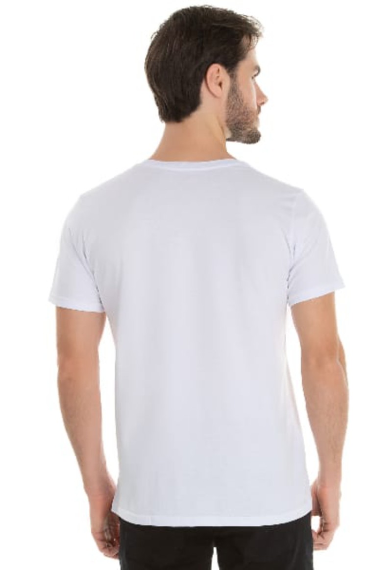 Camiseta masculina básica manga curta Elemento Zero | Branco 
