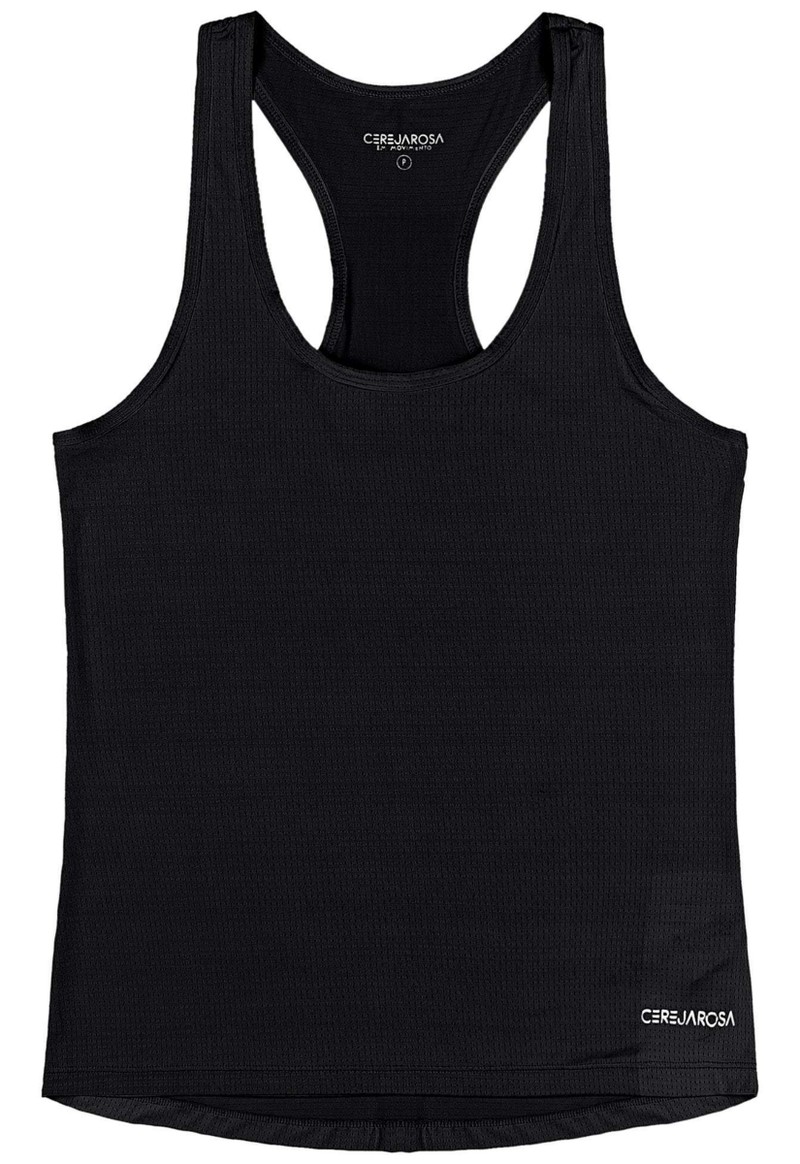 Blusa regata feminina aero dry Cereja Rosa | Preto