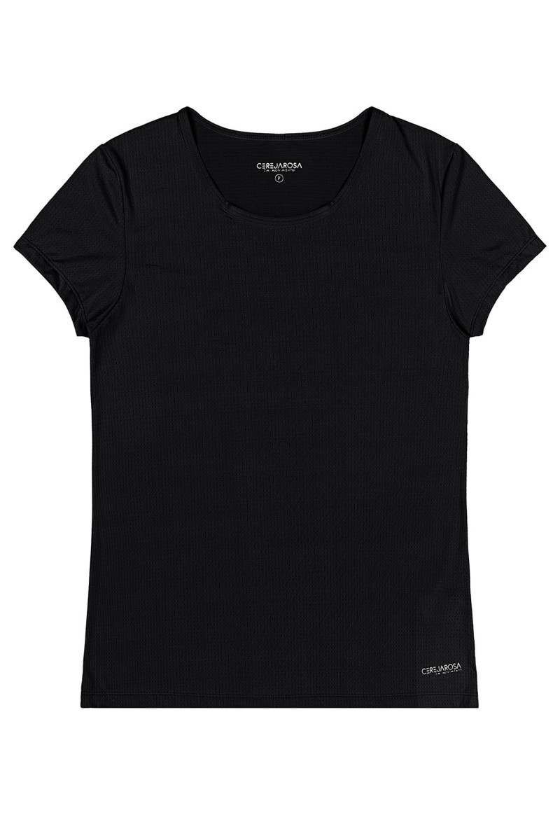 Blusa feminina aero dry Cereja Rosa | Preto