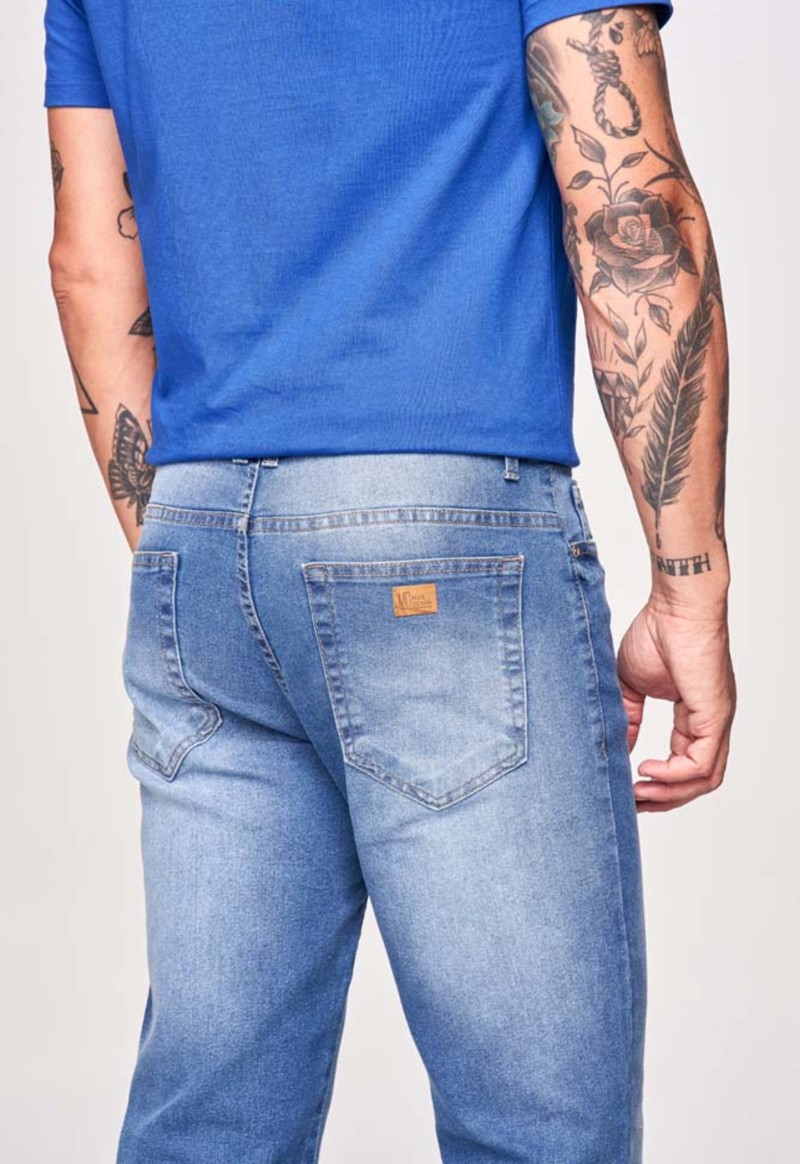 Calça masculina regular Max Denim | Jeans médio