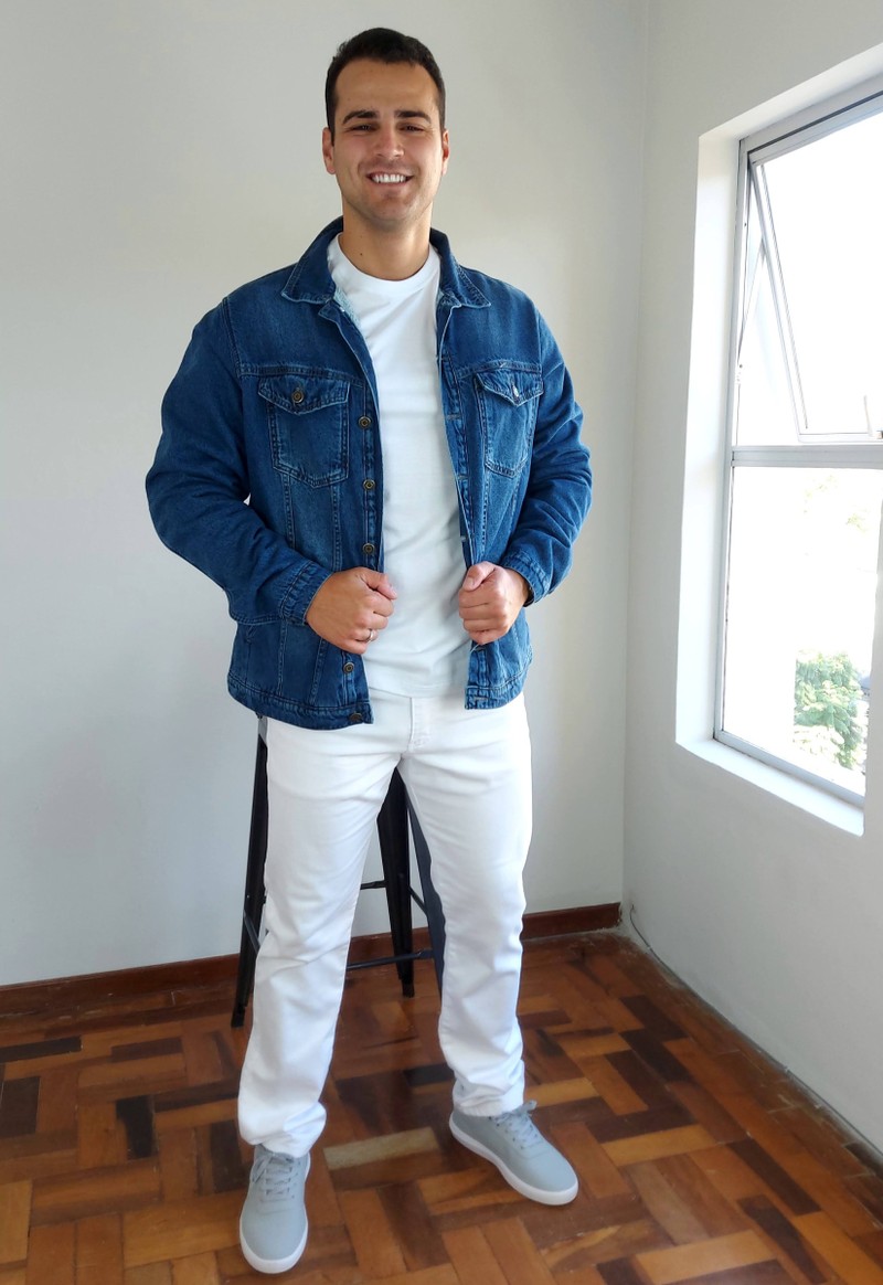 Jaqueta masculina jeans forrada Duroff | Denim 