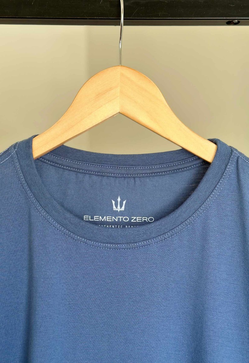 Camiseta masculina básica manga curta Elemento Zero | Azul Jeans
