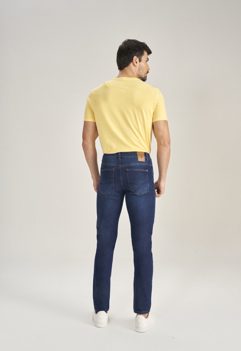 Calça masculina slim Max Denim | Jeans Escuro 