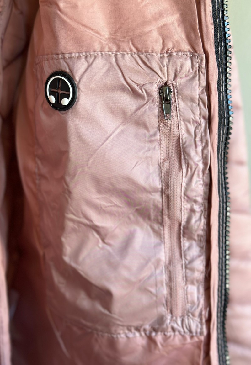 Jaqueta feminina bolso duplo Lidiao | Rosa 