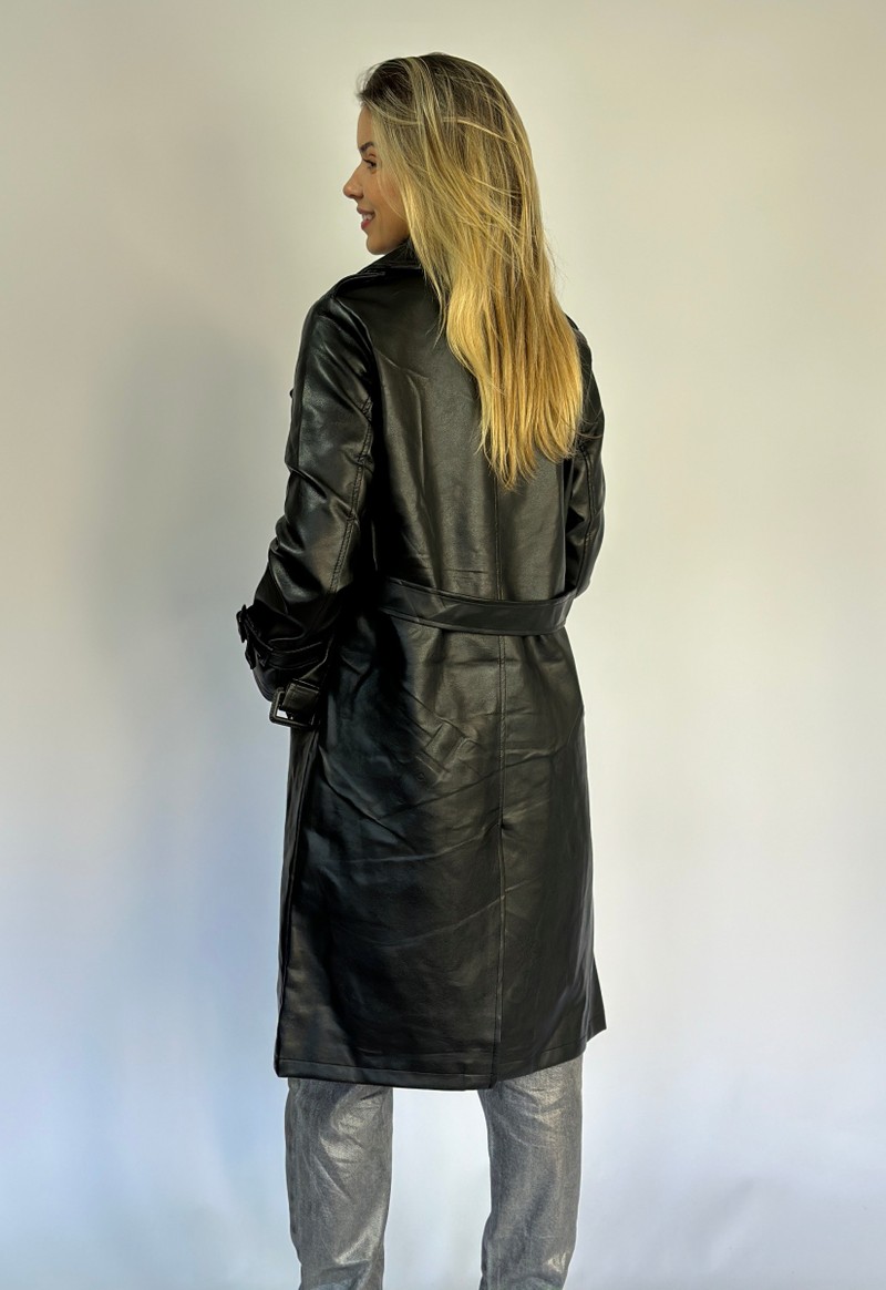 Casaco feminino trench coat Eagle Rock | Preto