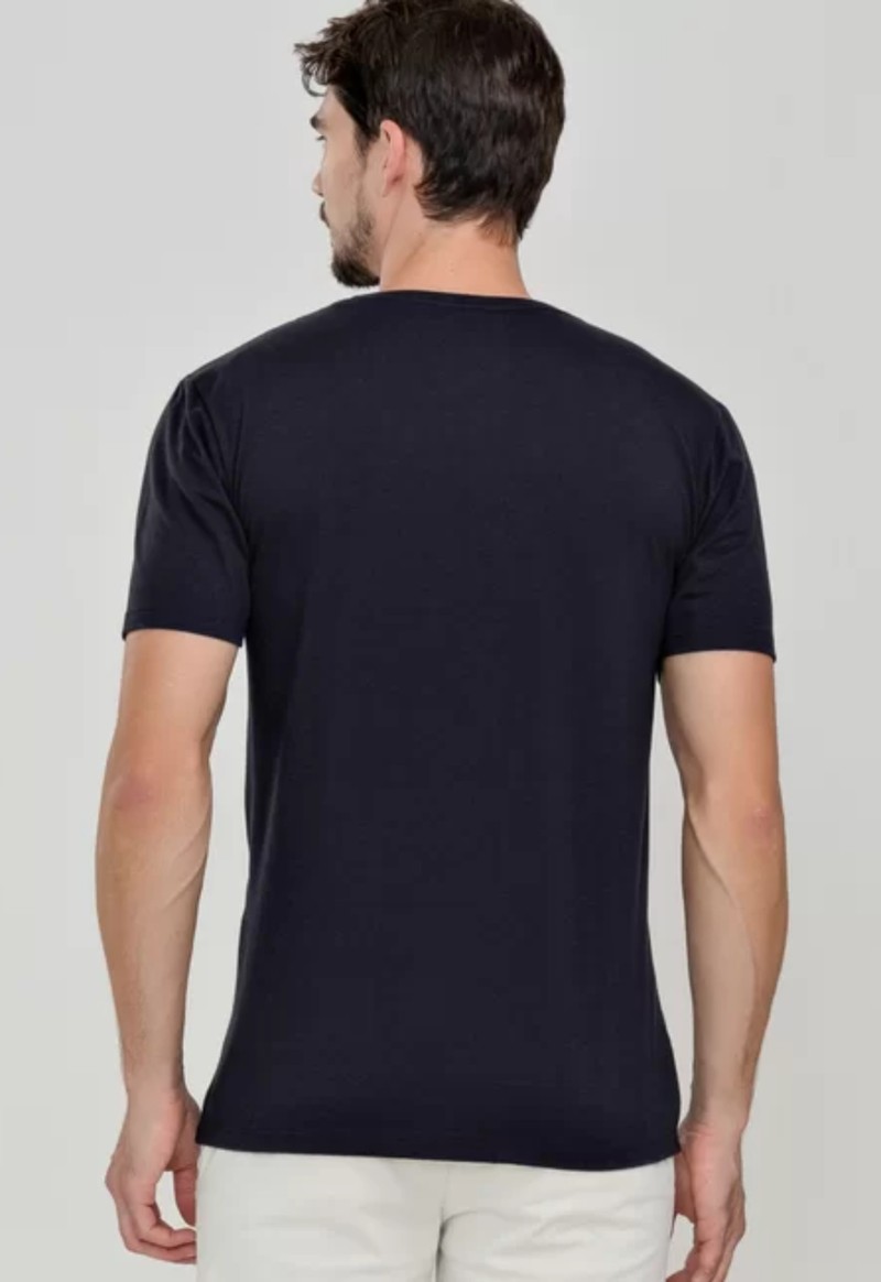 Camiseta masculina manga curta básica Easy Fit | Preto