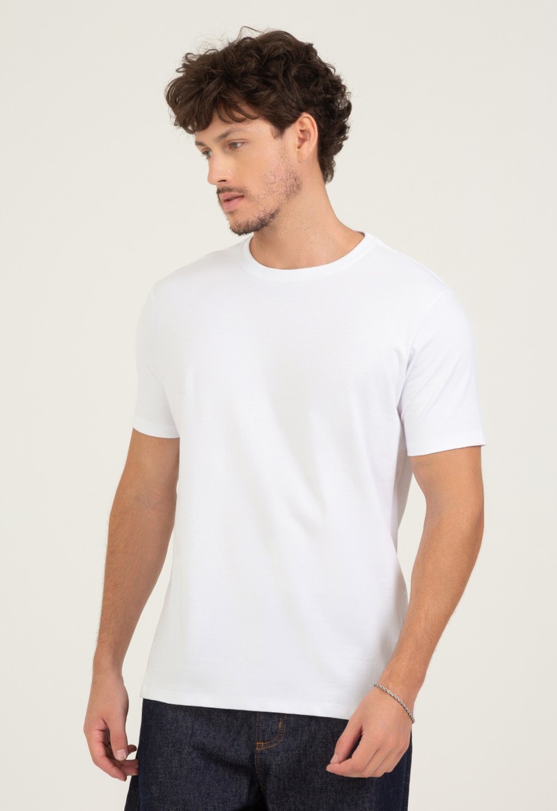 Camiseta masculina básica manga curta Elemento Zero | Branco 