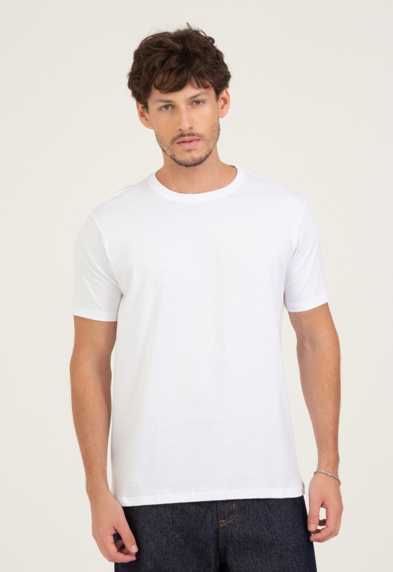 Camiseta masculina básica manga curta Elemento Zero | Branco 