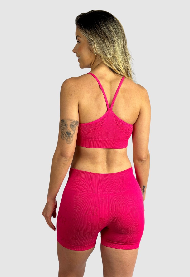 Top jacquard com bojo removível Zee Rucci | Pink