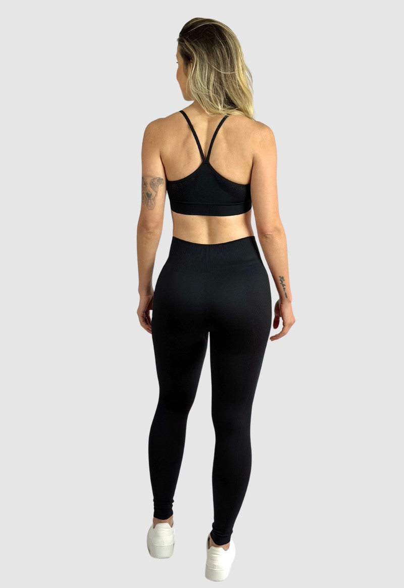 Legging fitness sem costura Zee Rucci | Preto