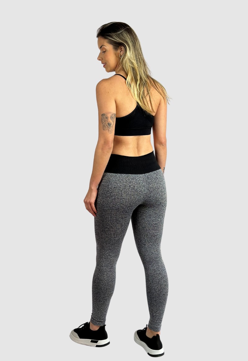 Legging sem costura Zee Rucci | Cinza Mescla