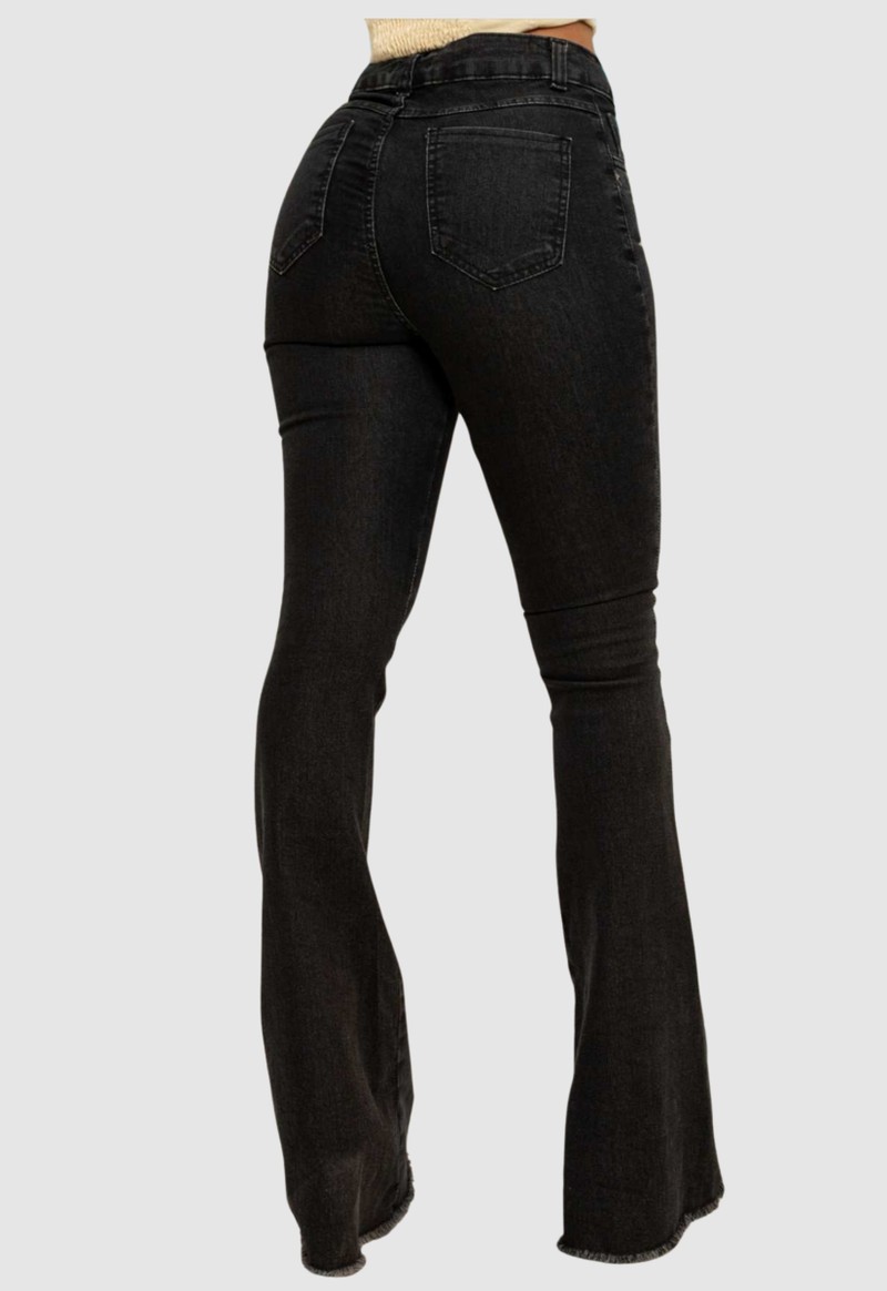 Calça flare Thais NXO | Preto Estonado 