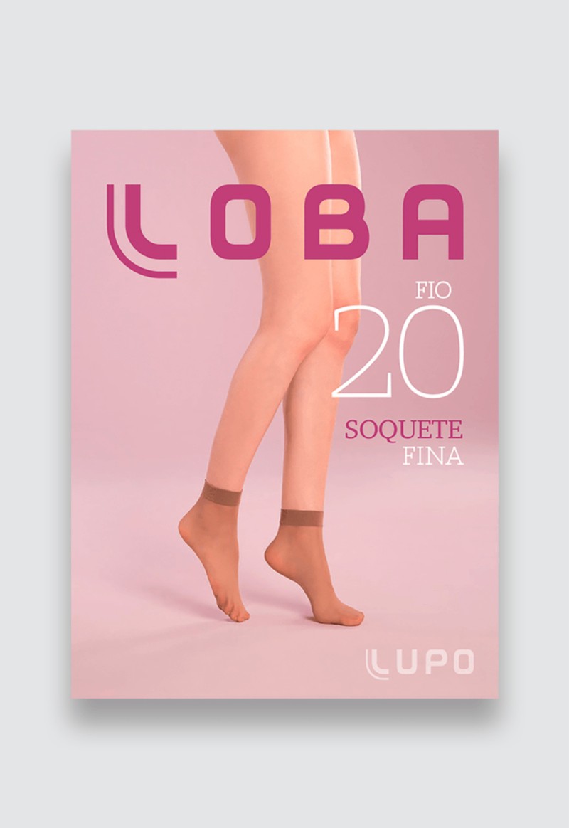 Meia soquete fio 20 Lupo | Preto