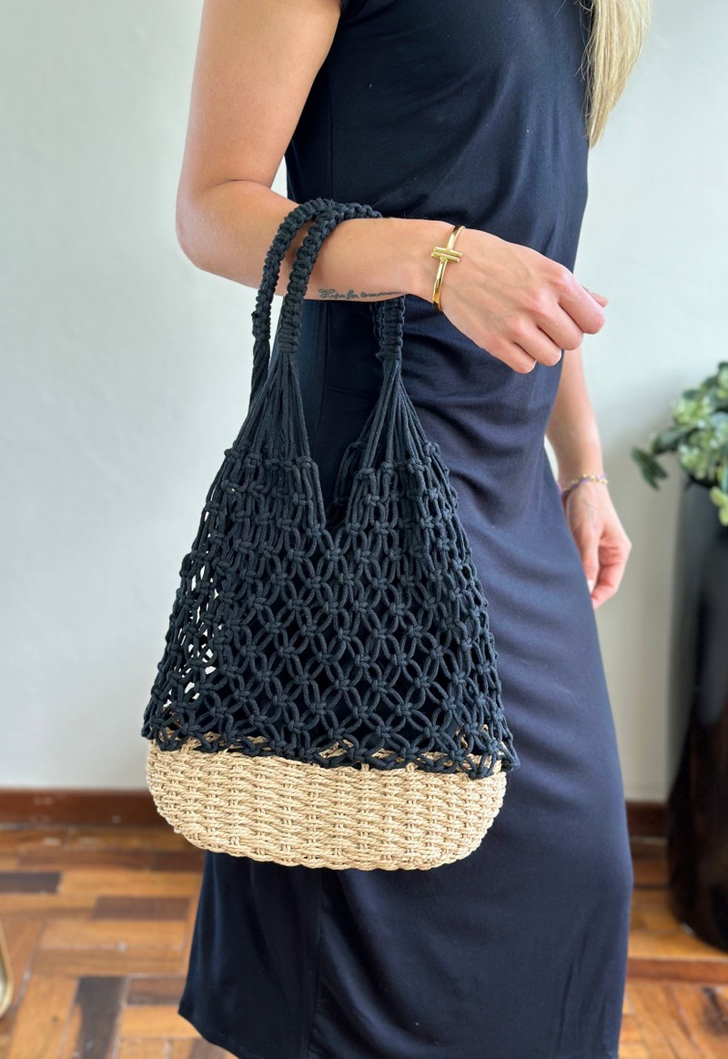 Bolsa palha | Preto