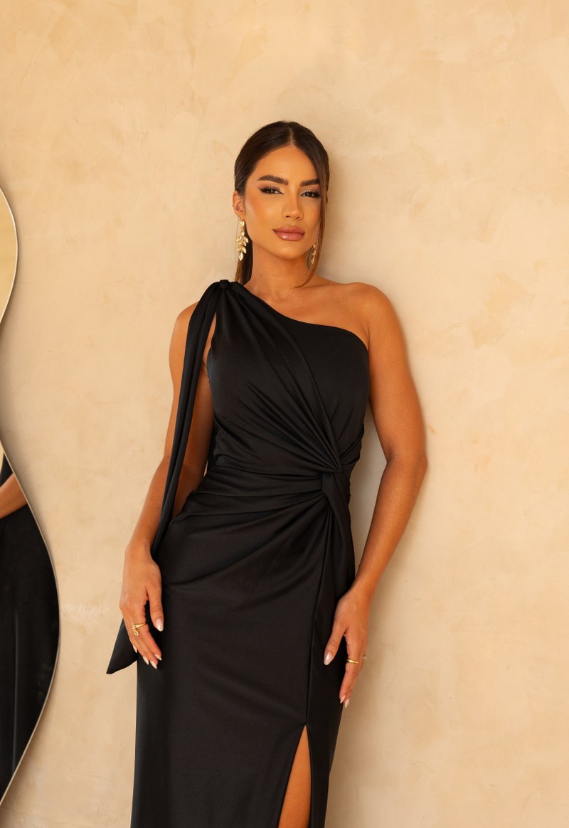 Vestido longo Agnes | Preto