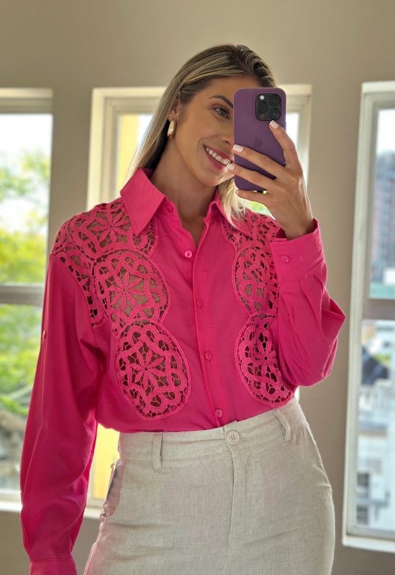 Camisa Eliane Lemise | Rosa