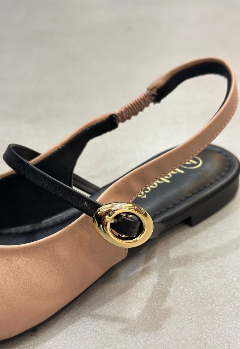 Mule slingback bico fino Bebecê | Nude 