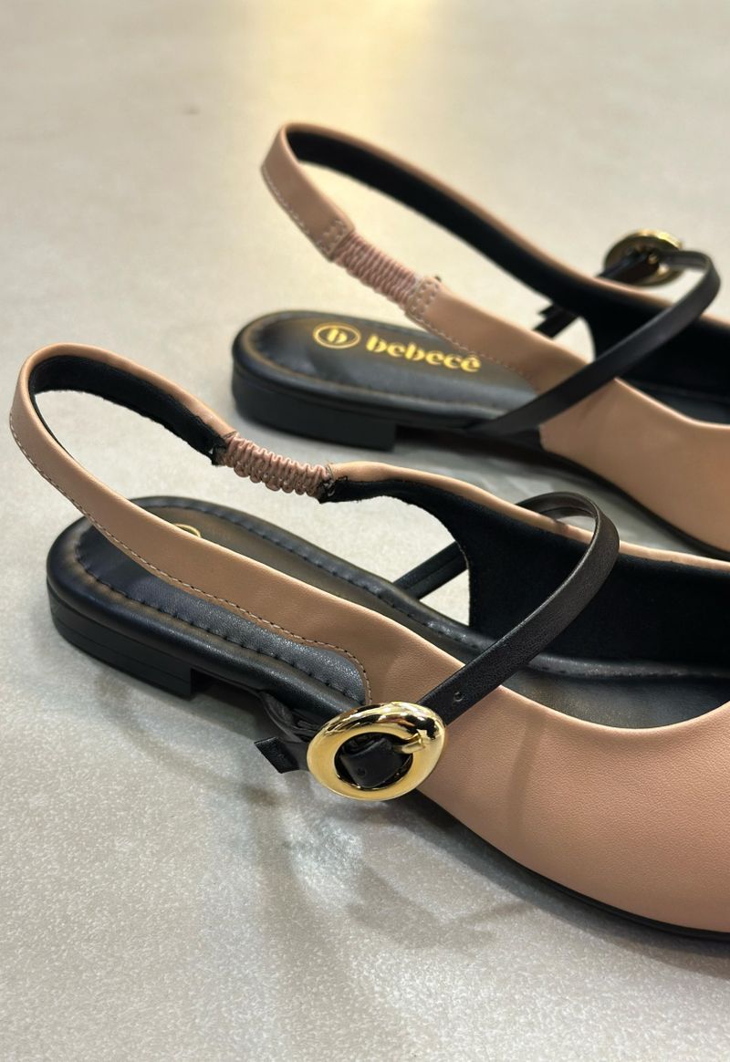 Mule slingback bico fino Bebecê | Nude 