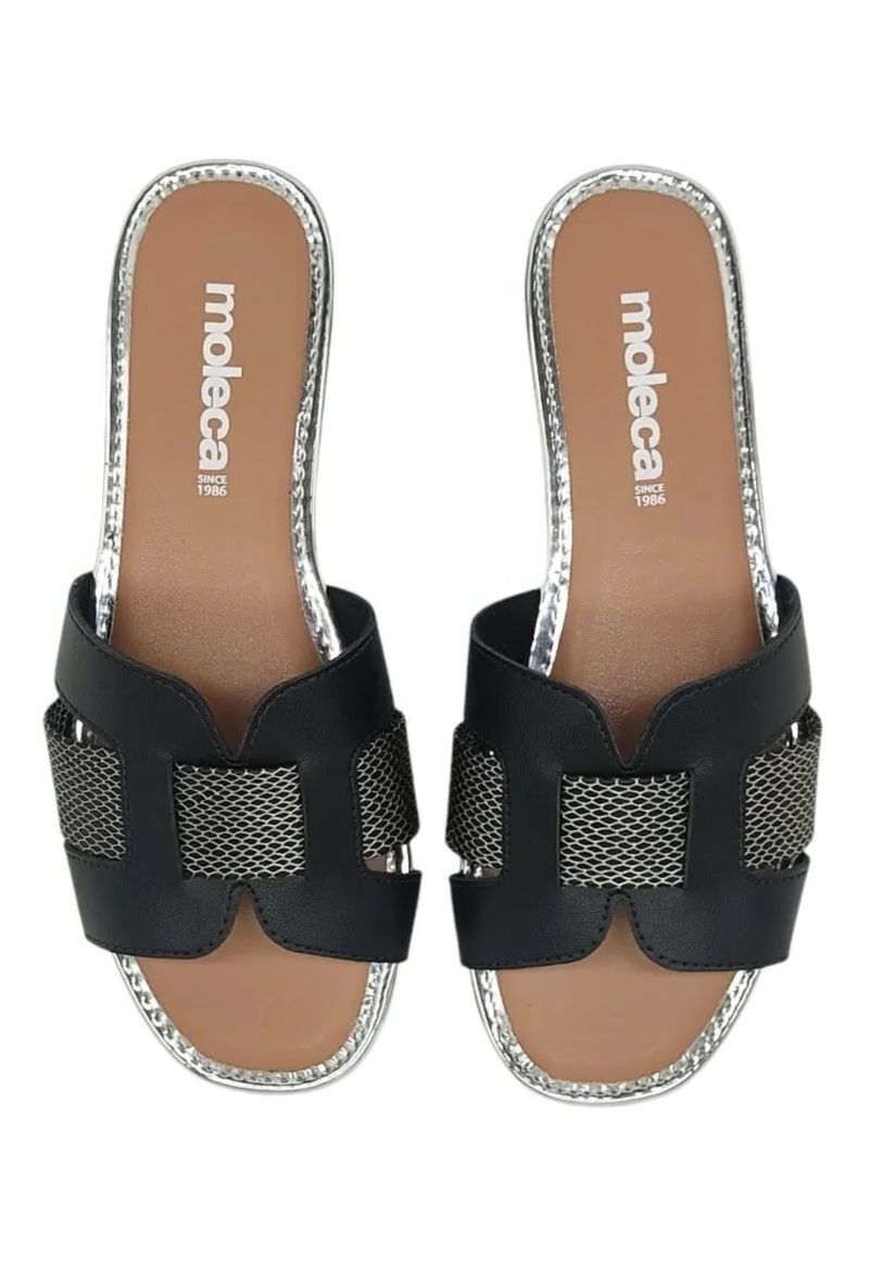 Rasteira glamour Moleca | Preto