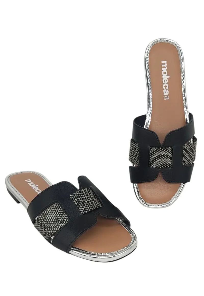 Rasteira glamour Moleca | Preto