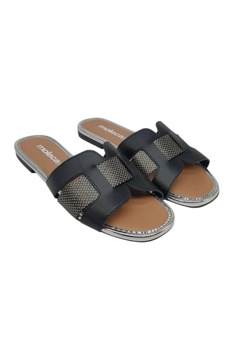 Rasteira glamour Moleca | Preto