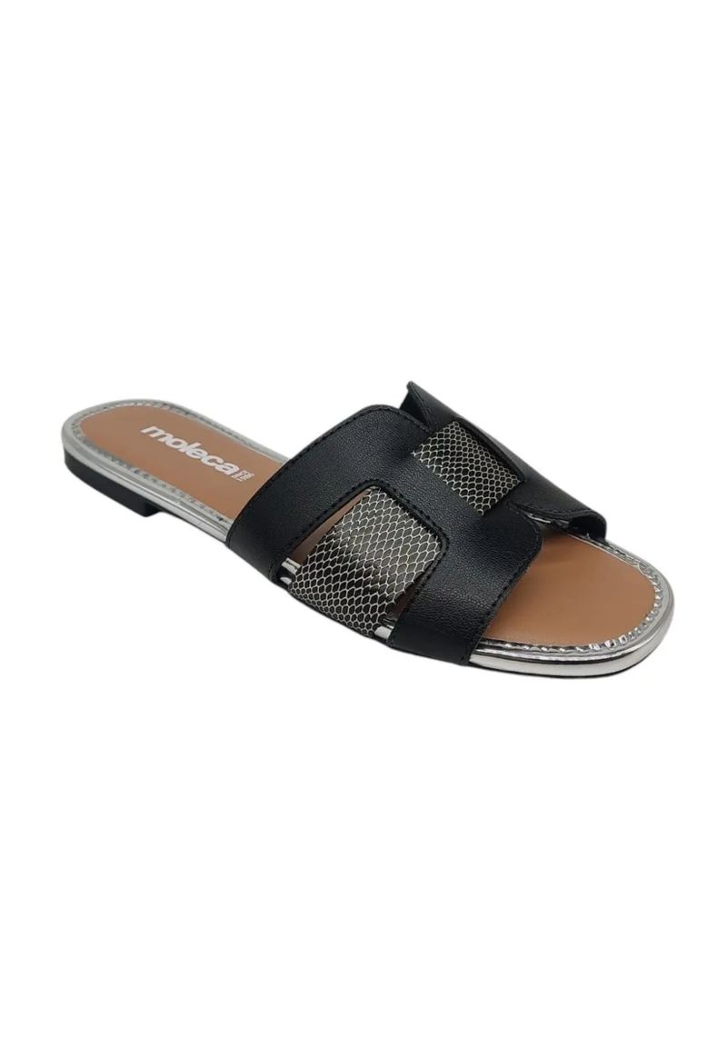 Rasteira glamour Moleca | Preto