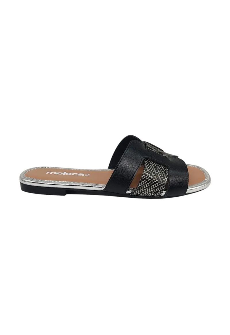 Rasteira glamour Moleca | Preto