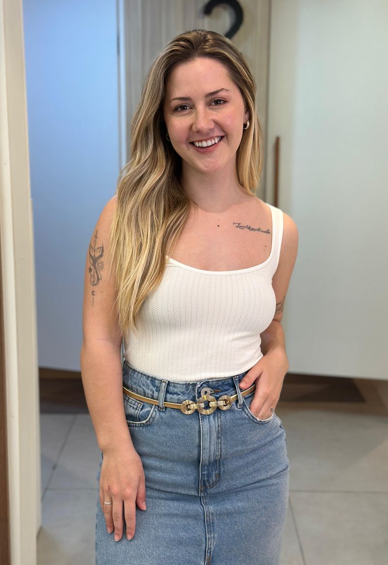 Regata cropped com textura The Style Box | Off White