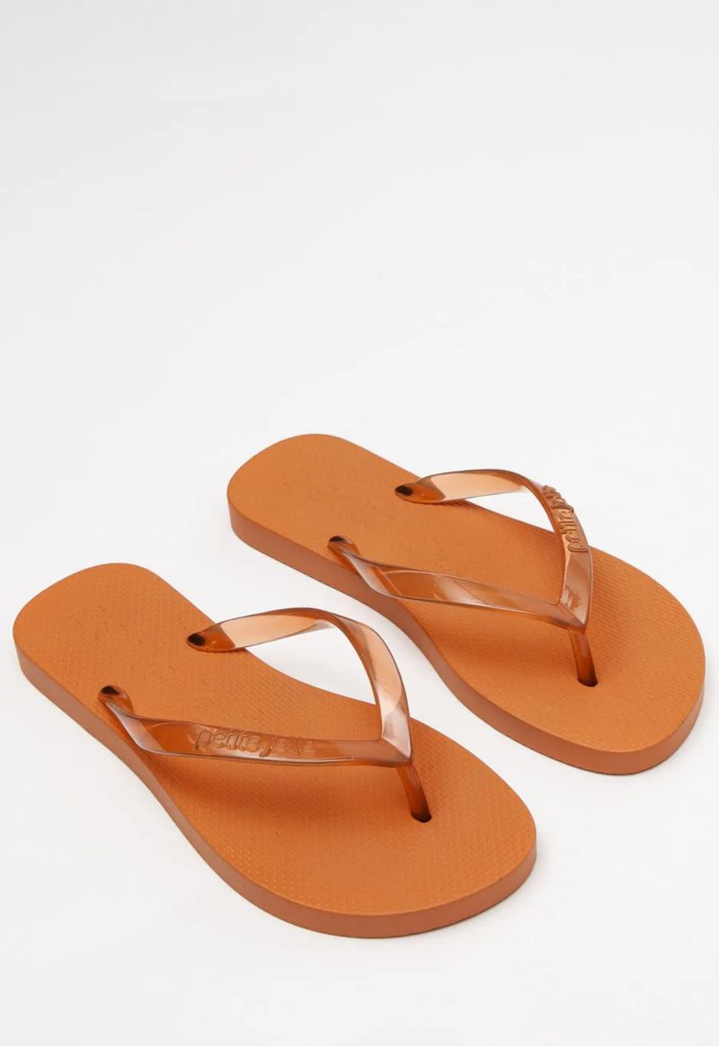 Chinelo translúcido Petite Jolie | Doce de leite 