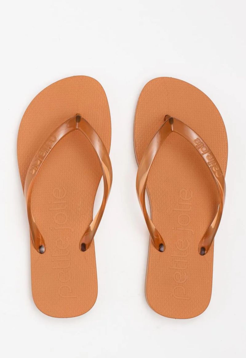 Chinelo translúcido Petite Jolie | Doce de leite 