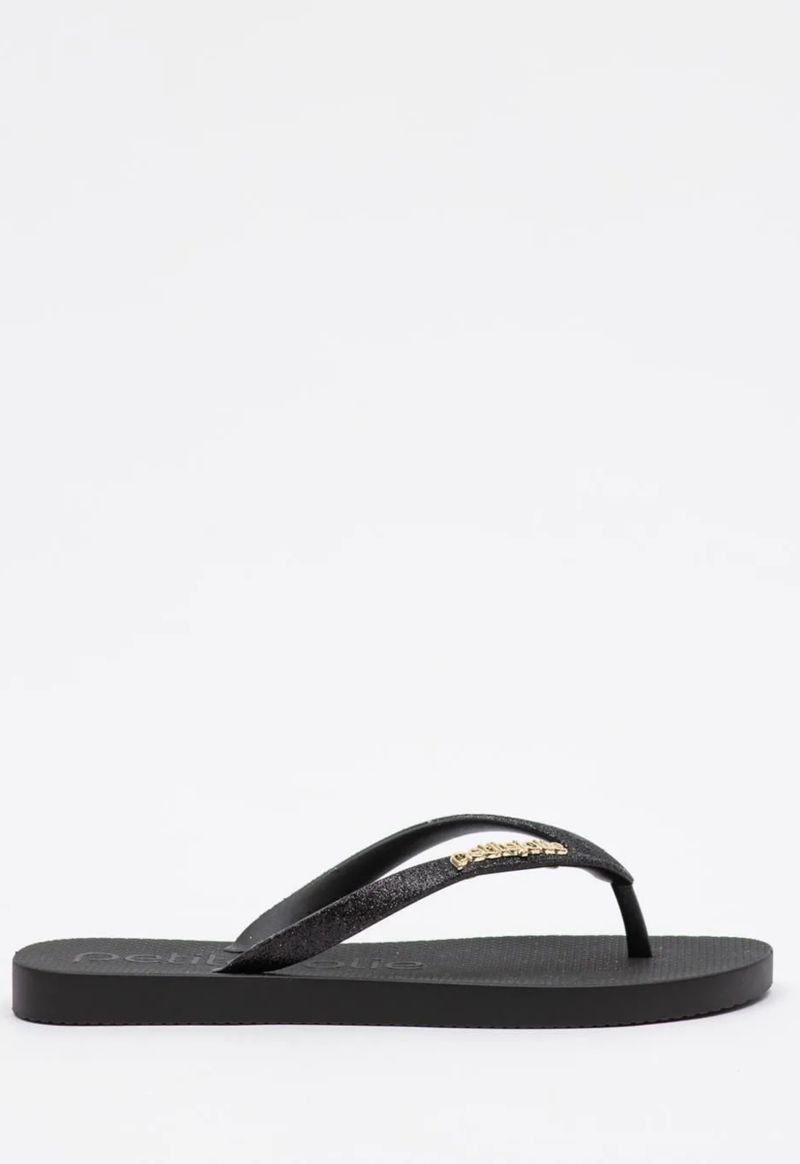 Chinelo glitter Petite Jolie | Preto