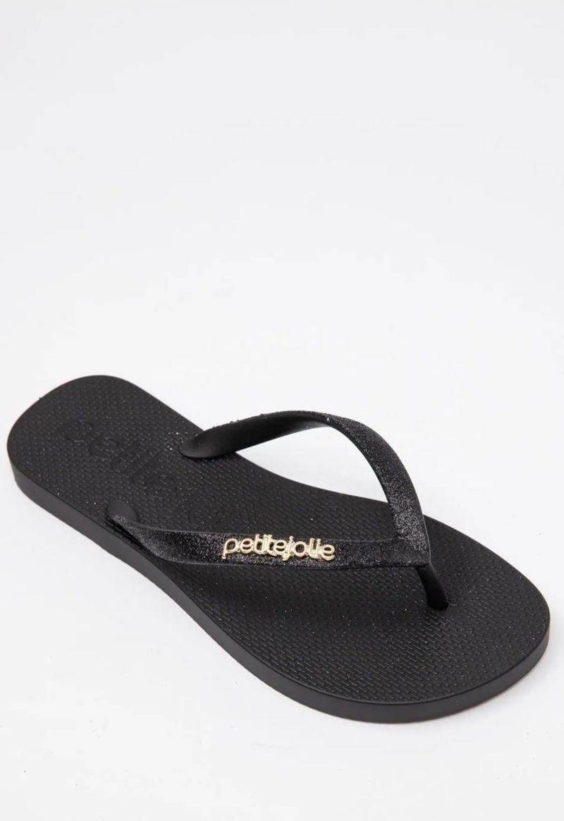 Chinelo glitter Petite Jolie | Preto