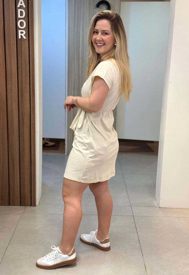 Vestido curto meia malha Cereja Rosa | Tapioca