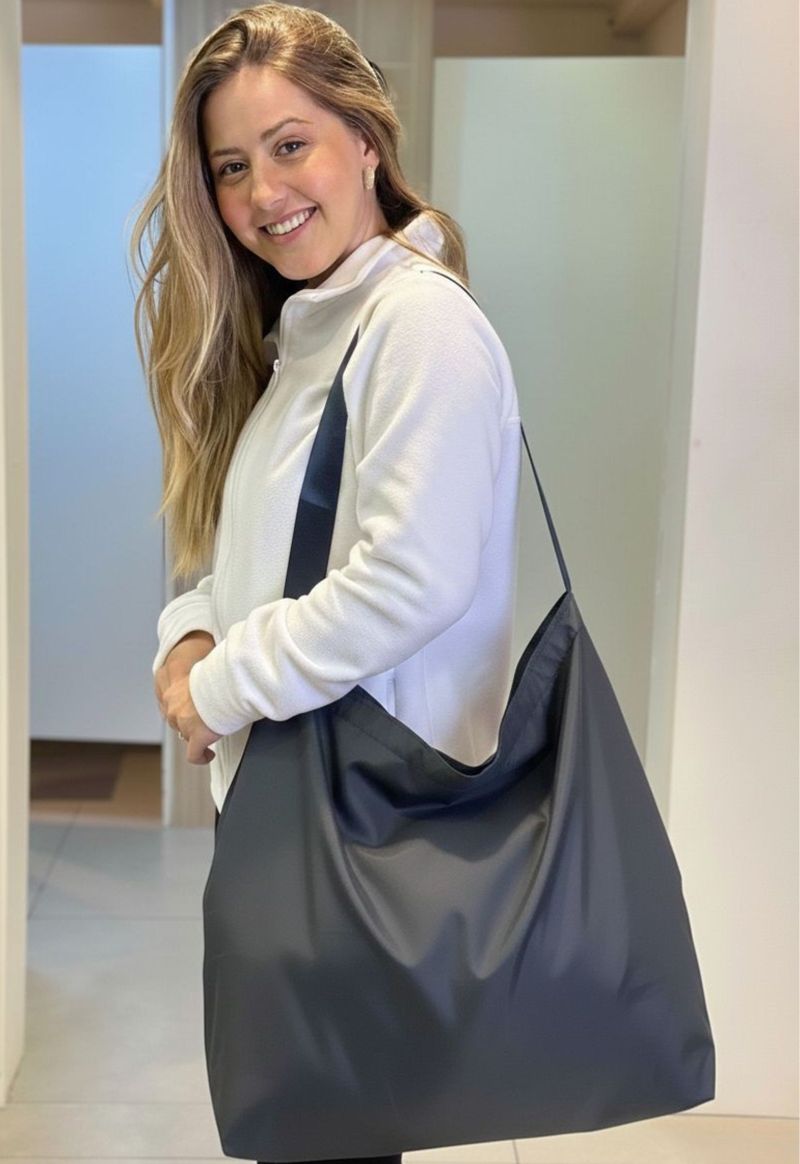 Bolsa saco Luana | Cinza Chumbo