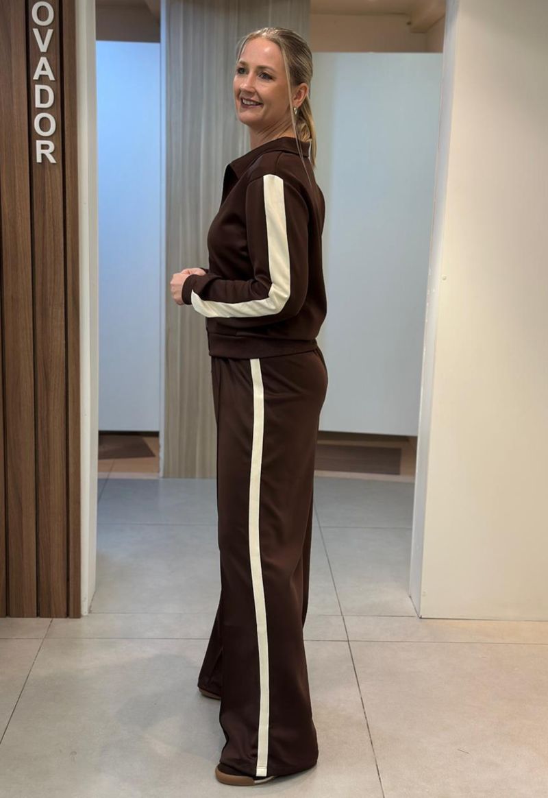 Calça Feminina Reta Com Amarração Style Box | Marrom