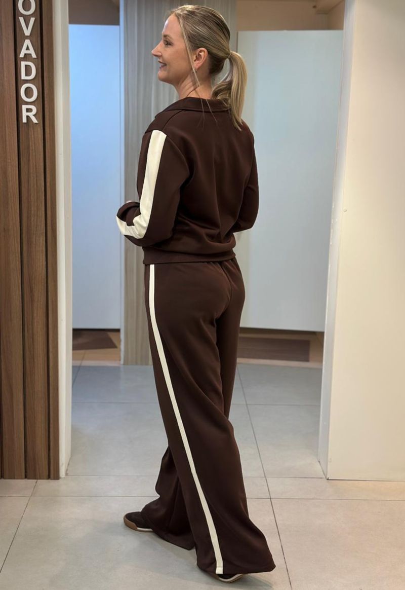 Calça Feminina Reta Com Amarração Style Box | Marrom