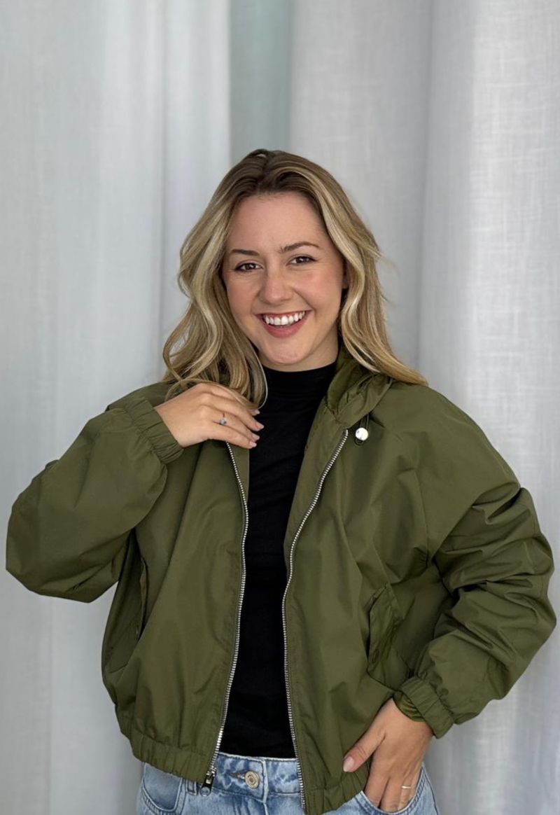 Jaqueta Bomber Com Elástico Style Box | Verde