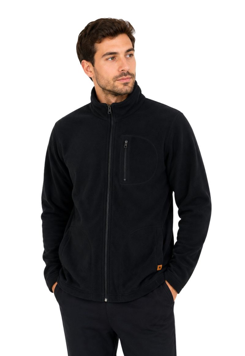 Jaqueta Soft Masculina Dois Zíper Frontal Chocolate | Preto