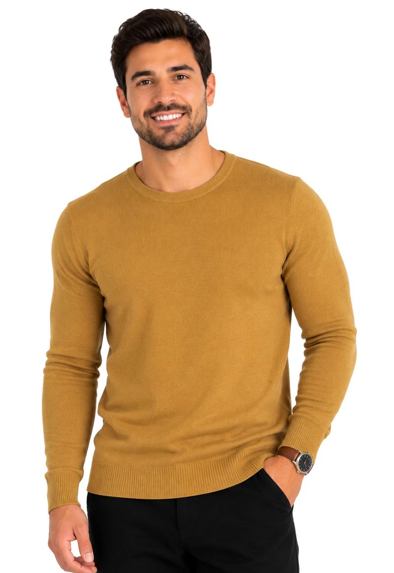 Blusão masculino gola redonda Broken Rules | Mostarda 