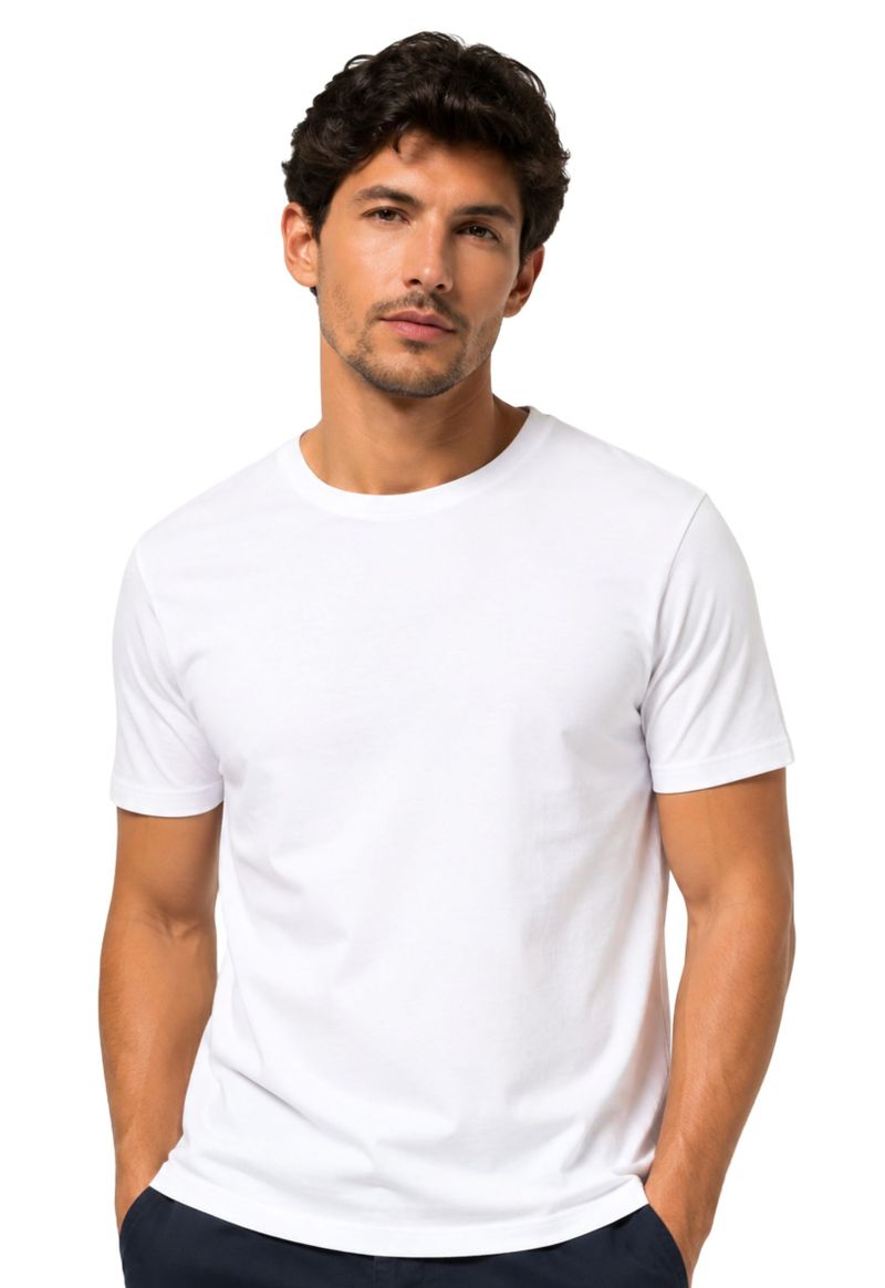 Camiseta masculina básica manga curta Elemento Zero | Branco 