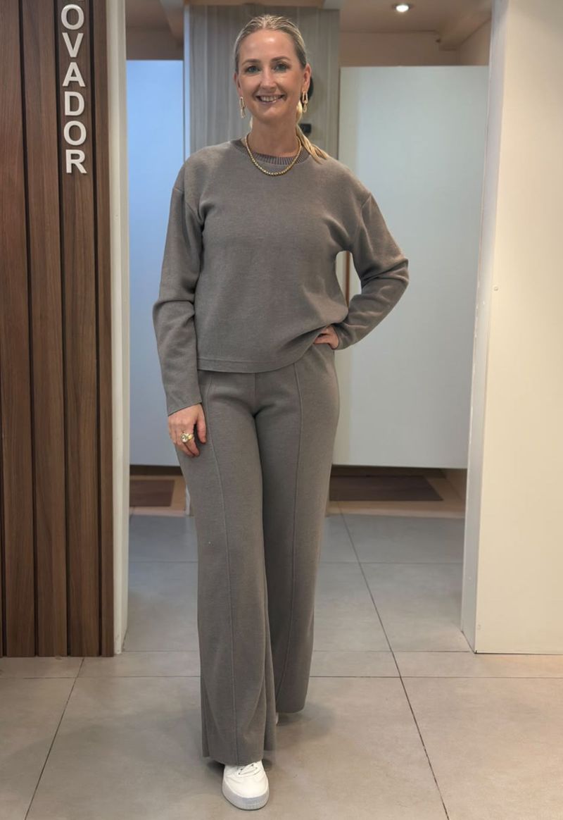 Calça Malha Soft Incorpada Style Box 150087 I Cinza