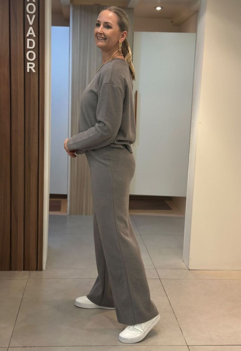 Calça Malha Soft Incorpada Style Box 150087 I Cinza